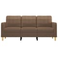 Miniatyrbillede 4 af 10: vidaXL 3-personers sofa 180 cm stof brun