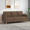 Miniatyrbillede 2 af 10: vidaXL 3-personers sofa 180 cm stof brun