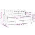 Miniatyrbild 9 av 10: vidaXL 3-sitssoffa brun 180 cm tyg
