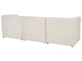 Miniatyrbillede 6 af 11: Sofa Beige Fløjl 3 personers Modulsofa med Fodskammel med Hynder Moderne Stil