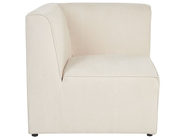 Sofa Beige Fløjl 3 personers Modulsofa med Fodskammel med Hynder Moderne Stil
