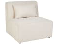 Miniatyrbillede 10 af 11: Sofa Beige Fløjl 3 personers Modulsofa med Fodskammel med Hynder Moderne Stil