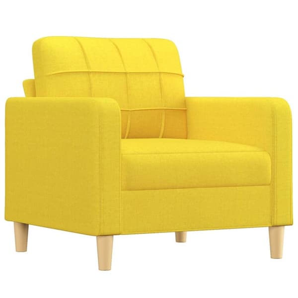 vidaXL Fåtölj ljusgul 60 cm tyg