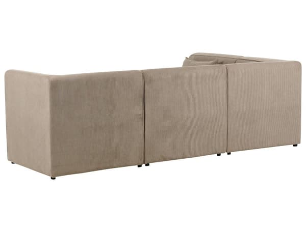Modulär 4-sitssoffa med Höger Hörn Taupe Manchester med Ottoman 4-sitssektionssoffa Modern Design
