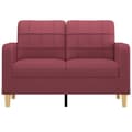 Miniatyrbillede 4 af 10: vidaXL 2-personers sofa 120 cm stof vinrød