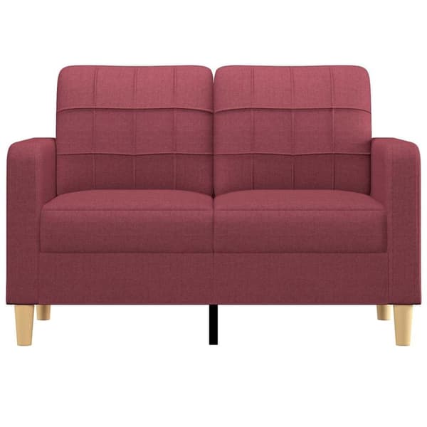 vidaXL 2-personers sofa 120 cm stof vinrød