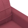 Miniatyrbillede 7 af 10: vidaXL 2-personers sofa 120 cm stof vinrød