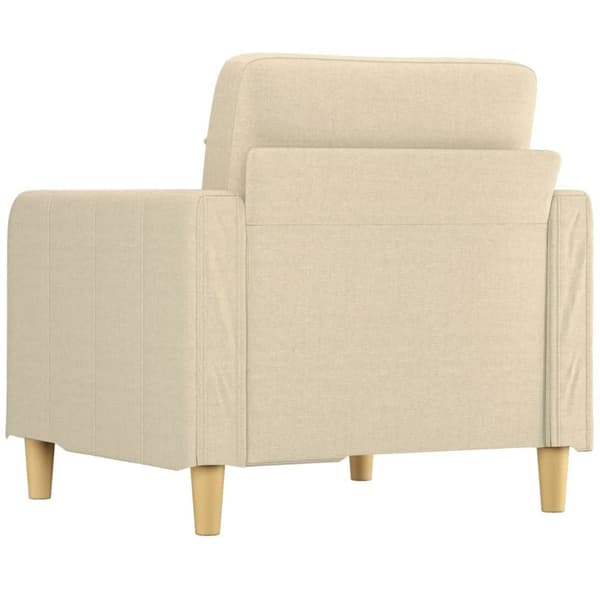 vidaXL Fåtölj gräddvit 60 cm tyg