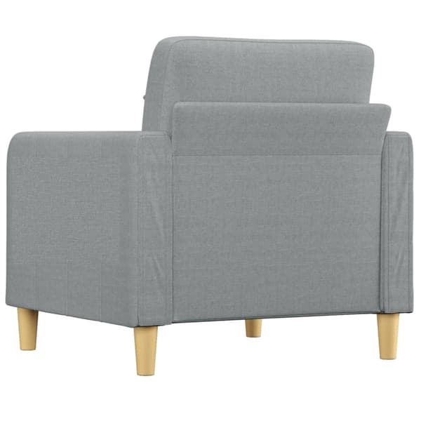 vidaXL Fåtölj ljusgrå 60 cm tyg