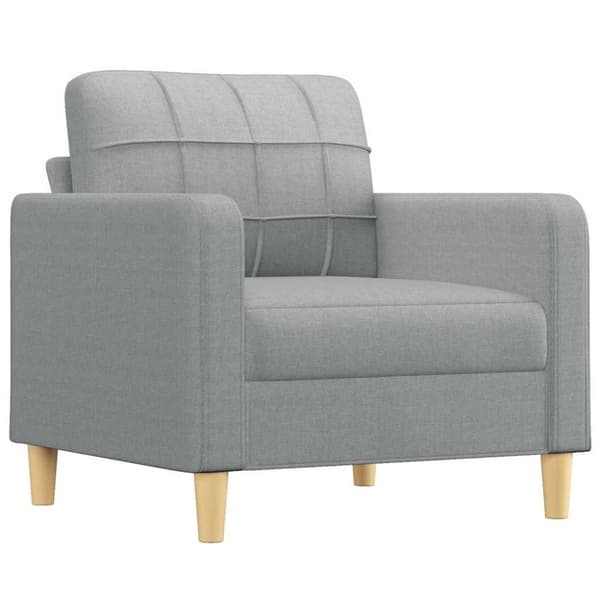 vidaXL Fåtölj ljusgrå 60 cm tyg