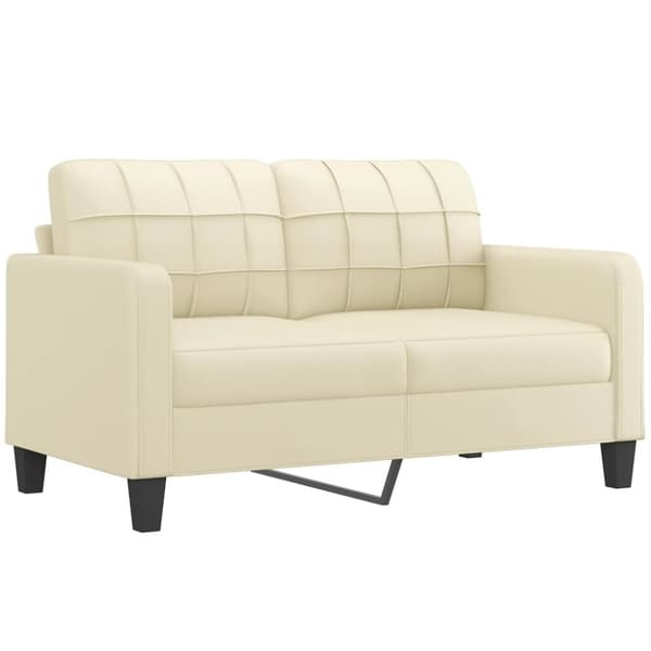 vidaXL 2-personers sofa 140 cm kunstlæder cremefarvet