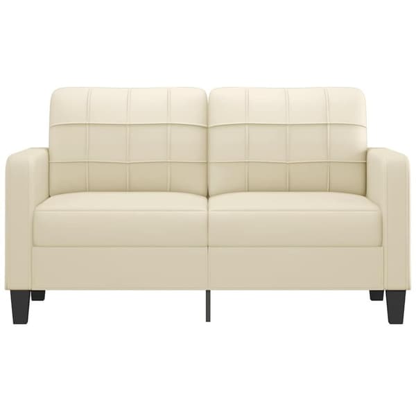 vidaXL 2-personers sofa 140 cm kunstlæder cremefarvet