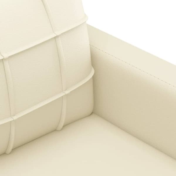 vidaXL 2-personers sofa 140 cm kunstlæder cremefarvet