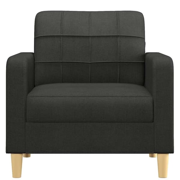 vidaXL lænestol 60 cm stof sort