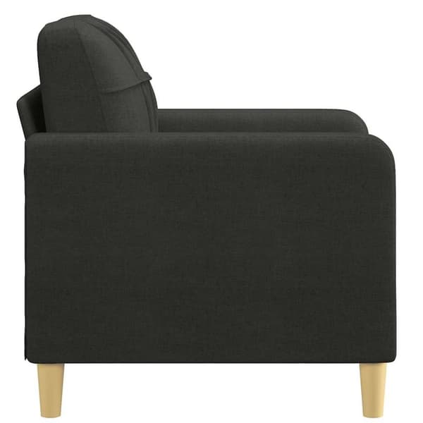 vidaXL lænestol 60 cm stof sort
