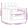 Miniatyrbillede 9 af 10: vidaXL lænestol 60 cm stof sort