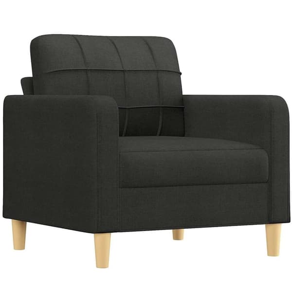 vidaXL lænestol 60 cm stof sort