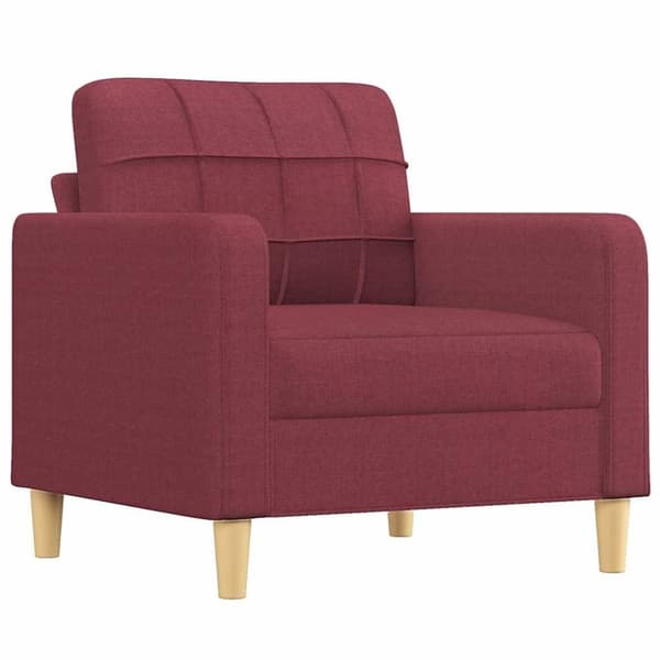 vidaXL Fåtölj vinröd 60 cm tyg