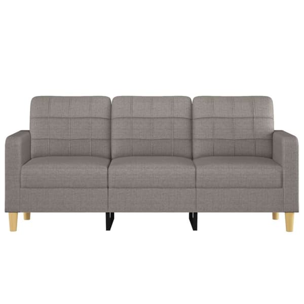 vidaXL 3-sitssoffa taupe 180 cm tyg
