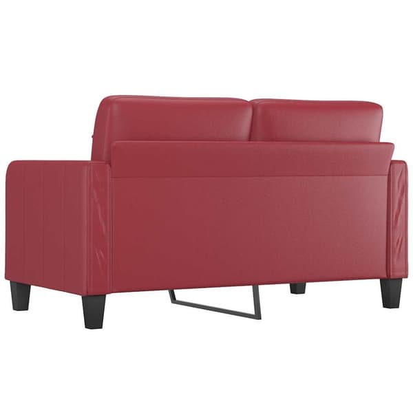 vidaXL 2-personers sofa 140 cm kunstlæder vinrød