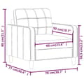 Miniatyrbillede 9 af 10: vidaXL lænestol 60 cm stof brun