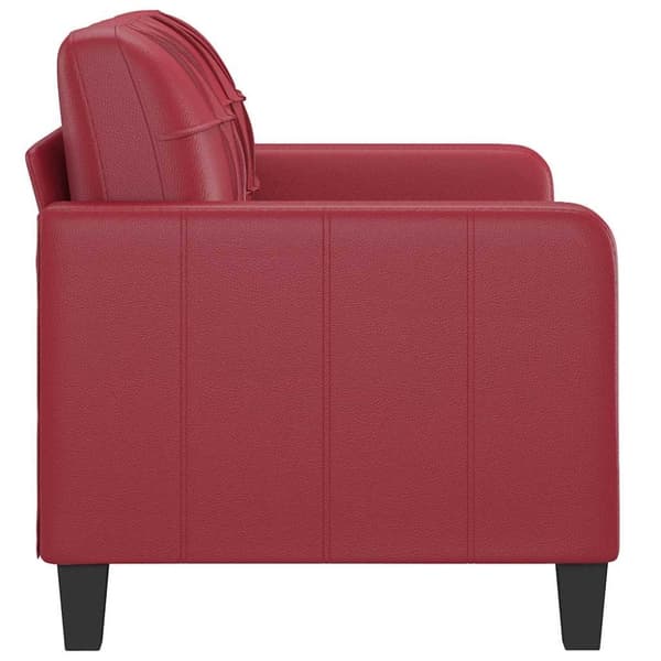 vidaXL 2-sitssoffa vinröd 120 cm fuskläder