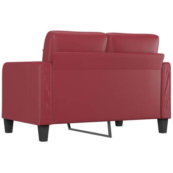 vidaXL 2-sitssoffa vinröd 120 cm fuskläder