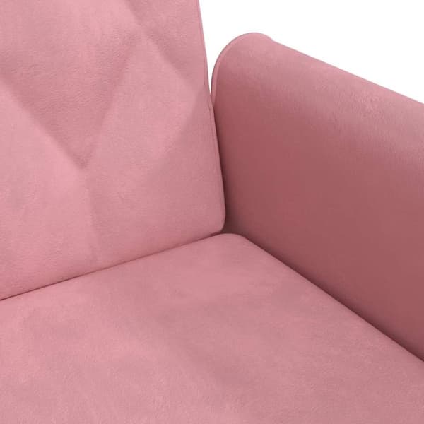 vidaXL sovesofa med armlæn velour lyserød