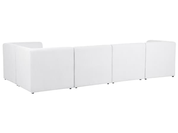 Modular Vänster Hörn 5 Sits Soffa Off-White Manchester med Ottoman Sektionssoffa Modern Design