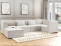 Miniatyrbild 2 av 11: Modular Vänster Hörn 5 Sits Soffa Off-White Manchester med Ottoman Sektionssoffa Modern Design