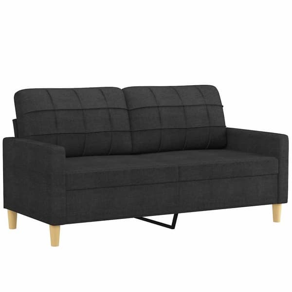 vidaXL 2-personers sofa 140 cm stof sort