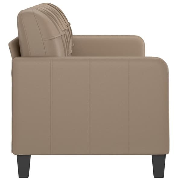 vidaXL 3-sitssoffa cappuccino 180 cm konstläder