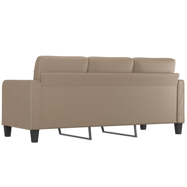 vidaXL 3-sitssoffa cappuccino 180 cm konstläder