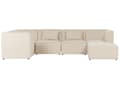 Miniatyrbillede 5 af 11: Modulsofa Beige Fløjl 5 Personers Designer Blød Klassisk Flyder L formet Sofa med Høj Ryg Stue Hjørnesofa med Fodskammel Høj Kvalitet Stofsofa