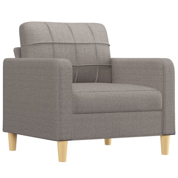 vidaXL Soffgrupp med dynor 4 delar Taupe tyg