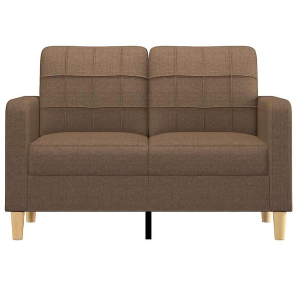 vidaXL 2-sitssoffa brun 120 cm tyg