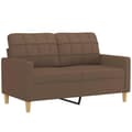 Miniatyrbillede 1 af 10: vidaXL 2-personers sofa 120 cm stof brun