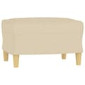 Miniatyrbillede 5 af 7: vidaXL 3-personers sofa med fodskammel 180 cm stof Cremefarvet