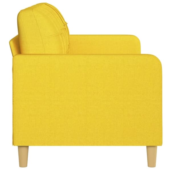 vidaXL 3-sitssoffa ljusgul 180 cm tyg