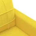 Miniatyrbild 7 av 10: vidaXL 3-sitssoffa ljusgul 180 cm tyg
