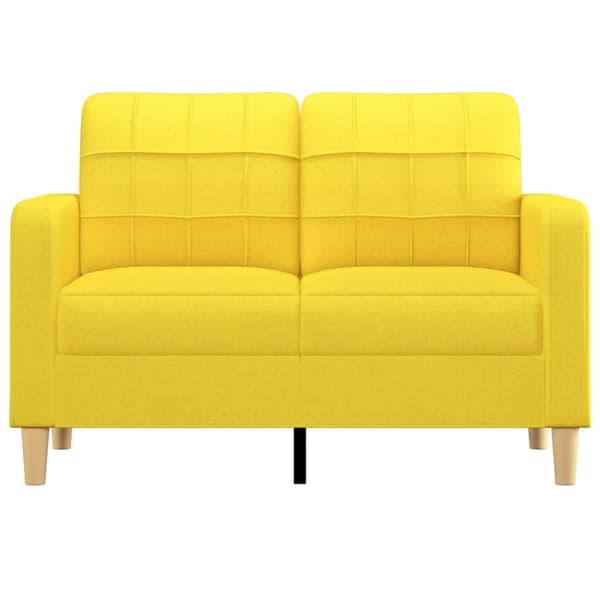 vidaXL 2-sitssoffa ljusggul 120 cm tyg