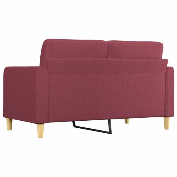 vidaXL 2-sitssoffa vinröd 140 cm tyg