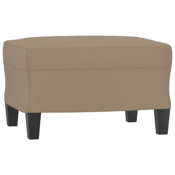 vidaXL 3-personers sofa med fodskammel 180 cm kunstlæder cappuccino