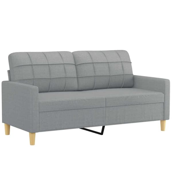 vidaXL 2-sitssoffa ljusgrå 140 cm tyg