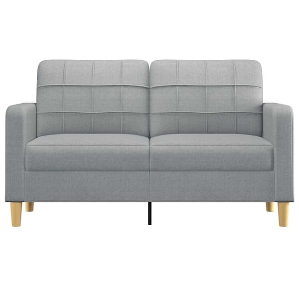 vidaXL 2-sitssoffa ljusgrå 140 cm tyg