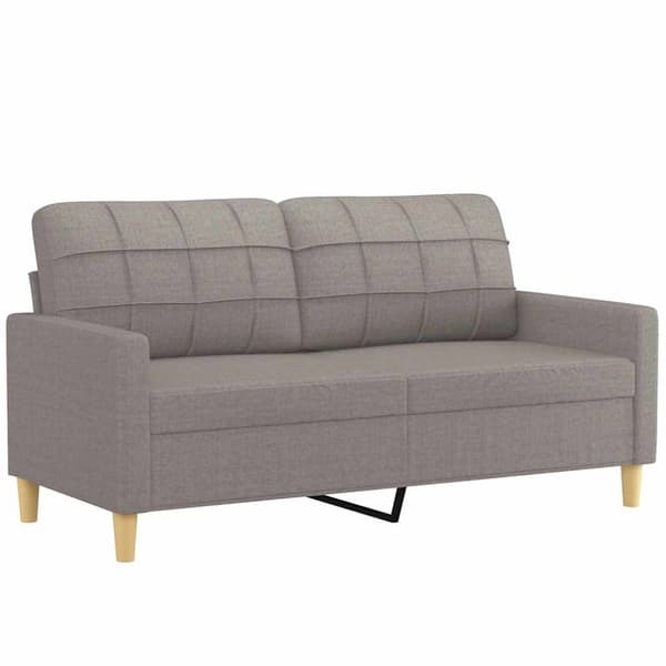vidaXL 2-sitssoffa taupe 140 cm tyg