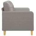 Miniatyrbild 5 av 10: vidaXL 2-sitssoffa taupe 140 cm tyg