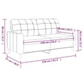 Miniatyrbild 9 av 10: vidaXL 2-sitssoffa taupe 140 cm tyg