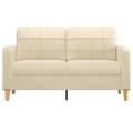 Miniatyrbillede 4 af 10: vidaXL 2-personers sofa 140 cm stof cremefarvet