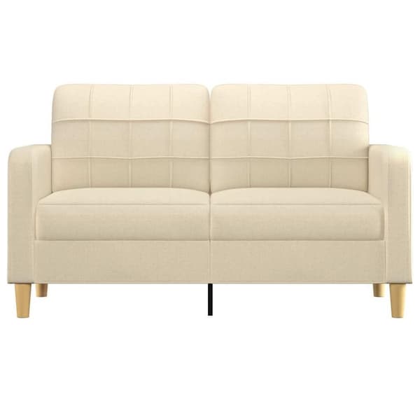 vidaXL 2-personers sofa 140 cm stof cremefarvet